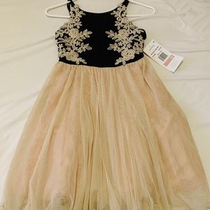 New Rare Editions Black and Blush Dress